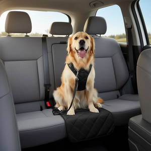 Cjcm - Funda para Asiento Trasero de Coche para Perros, Impermeable, de Oxford, para Mascotas, para Coches, Camiones, SUV, con Protección de Cinturón de Seguridad - Product Image 2
