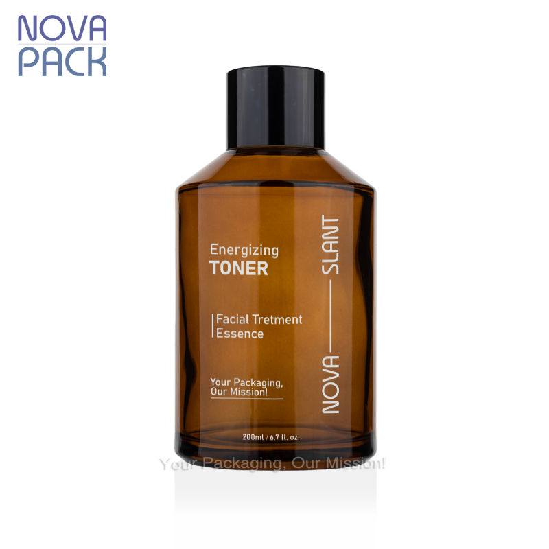 ขวดแก้วสีเหลืองอำพัน