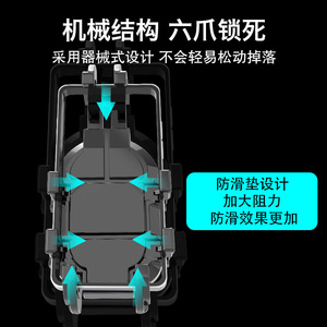 Motorcycle Phone Holder 360 Degree Rotation Shock Absorption <b>Clip</b> On Type For Handlebar Mounting - Product Image 2