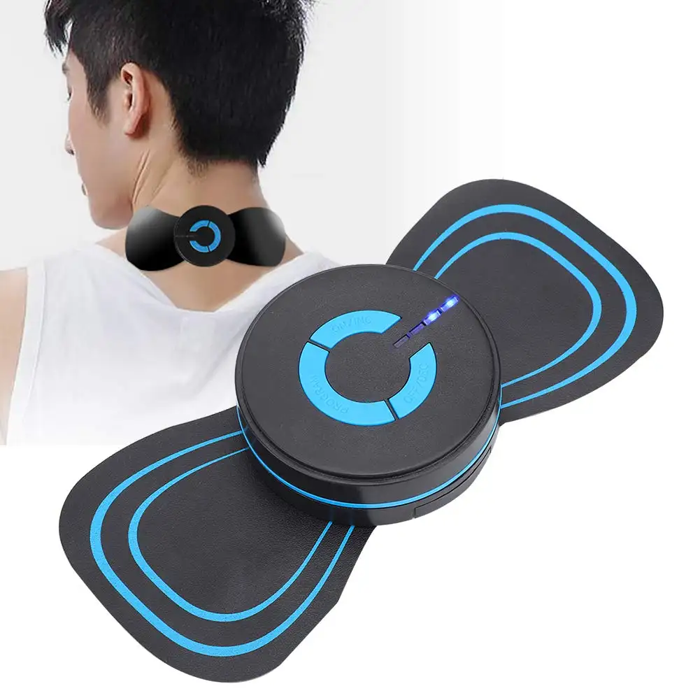 Massageador de Coluna Cervical Mini Elétrica Ems Dezenas Máquina Elétrica Terapia Pé Ems Neck Shoulder Massager Tools