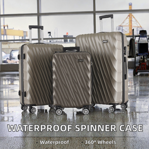 Valise de voyage à roulettes pivotantes antivol à 360 degrés, en ABS, étanche, avec serrure à combinaison et éclairage, pour les loisirs, vente en gros à bas prix - Product Image 3