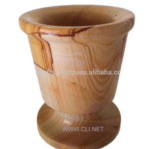 Lanternes et bougeoirs élégants en bois de teck de Birmanie, en forme de coupelle, pour décoration intérieure, supports de bougies en pierre pour pots de bougies de Noël - Product Image 1