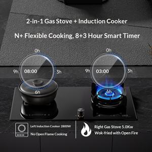 Estufa de Gas de Doble Propósito Lemed Eléctrica con Placa de Inducción Integrada, Alemania - Product Image 2