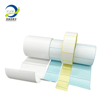 Gulungan stiker kustom kertas perekat langsung panas 4x4 label 100x100MM label pengiriman gulungan label kode batang Printer