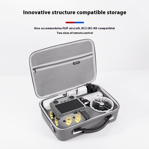 กระเป๋าเก็บของแฟชั่น PU สำหรับ <span class=keywords><strong>DJI</strong></span> Flip UAV, กระเป๋าเก็บอุปกรณ์เสริมที่ใช้แบตเตอรี่แบบพกพาใช้งา<span class=keywords><strong>น</strong></span>ได้กับโดรน <span class=keywords><strong>DJI</strong></span> - Product Image 2