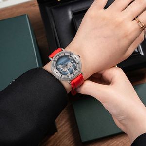 Montre de luxe de haute qualité en quartz, zircon incrusté à la main, miroir saphir, boîtier en acier fin, bracelet en silicone, Ronda, résistante à l'eau, caoutchouc - Product Image 3