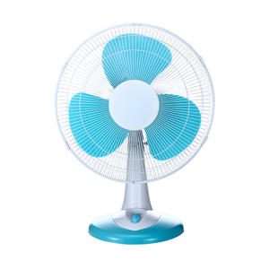 Ventilateur de table silencieux à oscillation large, 3 vitesses, commande par bouton-poussoir bleu, 16 pouces, pour chambre, maison, bureau - Product Image 1