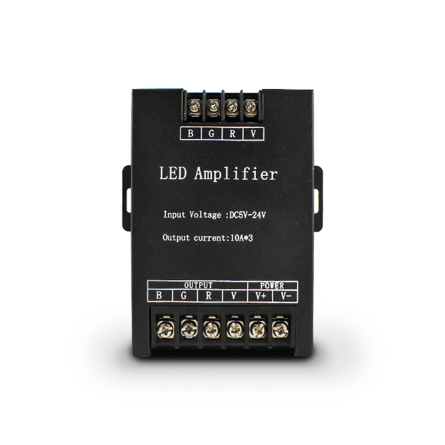 DC5 24V Iron Shell High Power 360W LED PWM Controller Signal Repeater RGB LED Amplifier for Light Strip