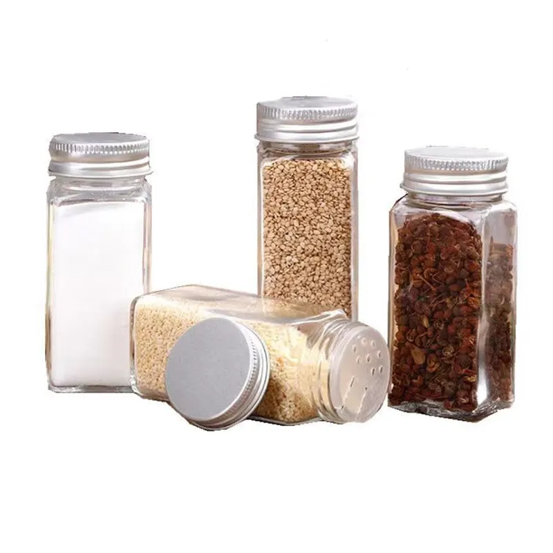 Kitchen Square Plastic Seasoning Spices Jars And Shaker Spice Bottle Packaging