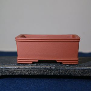 Maceta Rectangular de Cerámica Hecha a Mano para Bonsái, con Cinco Líneas, Estilo Clásico - Product Image 3
