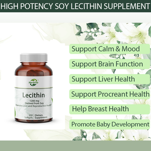 Oem/ODM <span class=keywords><strong>lecithin</strong></span> đậu nành 1200 mg bổ sung chế độ ăn uống, chức năng não, sức khỏe gan, cải thiện sức khỏe procreant - Product Image 3