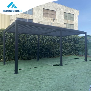 Tùy Chỉnh Không Thấm Nước Khung Kim Loại Ngoài Trời Arch Bioclimatic Vườn Màn Hình Louver Roof Gazebo Nhôm Louvered Patio Mái Hiên Mái Hiên Pergola - Product Image 5