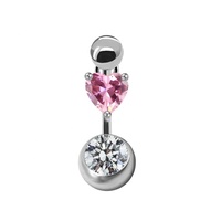 Getta Anneaux de ventre en acier inoxydable chirurgical 316L avec papillon Christina Vertical Hood VCH Genital Piercing pour femmes mariages