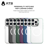 ATB vente en gros porte-anneau magnétique Invisible étanche antichoc TPU + PC étui de téléphone anti-empreintes digitales pour