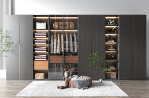 Armario Empotrado Moderno de Madera Maciza Ecológica, Mueble de Dormitorio con Vidrio, Gran Capacidad, Fácil Montaje - Product Image 6