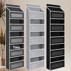Over-the-Door Hanging Organizer Bag Large-Capacity 5 Compartments Spacious Nonwoven Fabric Storage for Bedroom Dormitory - Product Image 3