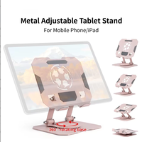 Support de tablette en métal en forme de ballon de football, rotatif, relevable et pliable, pour tablette PC, usage quotidien au bureau