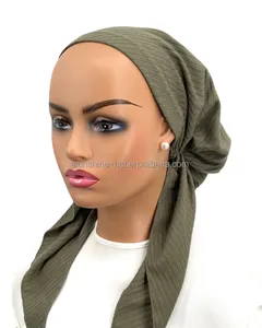 Mujeres judías de alta calidad tichels pretied Headwear Bandana Tichel Ladies Women Headscarf Chemo Hat Turban Head Bufandas Pre-