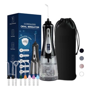 Irigator Oral tanpa kabel, 5 mode pembersih IPX 7 tahan air USB dapat diisi ulang air, <span class=keywords><strong>Flosser</strong></span> tusuk gigi untuk membersihkan gigi - Product Image 1
