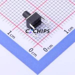 TS-1091-A7B2-D2 Tactile Switch Through hole Component (THT)-4P,4.5x4.5mm Switch Single Pole Single Throw Round Button 1.8N 4.5mm - Product Image 2