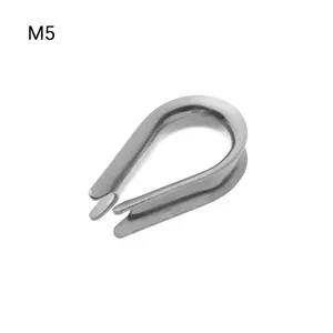 עוף לב טבעת תיקון לחומר 10pcs נירוסטה M2 כדי M8 כסף כבל חוט חבל מהדק אצבעונים חיבל חומרה
