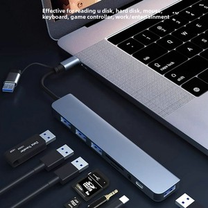 <span class=keywords><strong>USB</strong></span> <span class=keywords><strong>3.0</strong></span>ハブ ノートパソコンドッキングステーション 8in1 ミニType-C <span class=keywords><strong>USB</strong></span> C RJ45 SD TF OTG充電マルチポートスプリッター タブレット/ノートパソコン対応 - Product Image 4