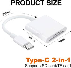 USB C SD <b>Card</b> Reader Type C <b>Card</b> Reader with Dual Slot <b>Memory</b> <b>Card</b> Reader for iPhone 15 16/iPad/MacBook/Mac - Product Image 3