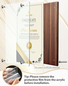 Marco de Madera para Certificados A4, Estilo Rústico Nogal, Personalizable para Premios y Diplomas - Product Image 2