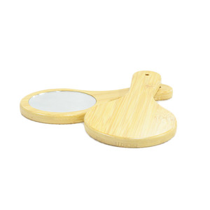 Miroir à main en bambou, miroir de maquillage pour salon de beauté, grande taille, portable, miroir de maquillage avec logo personnalisable, design de haute qualité. - Product Image 1