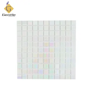 Tile Pool Glass Mosaic 2022 Foshan Hot Selling 25*25mm Glass White Swimming Pool Tiles Rainbow Mosaic