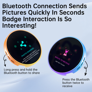 ป้ายอิเล็กทรอนิกส์สำหรับเด็ก หน้าจอสัมผัส HD ขนาด 1.85 นิ้ว บลูทูธ ถ่ายโอนภาพ ป้ายอัจฉริยะแบบสวมใส่ได้ ของขวัญดิจิทัลแบบอินเทอร์แอคทีฟสำหรับเด็ก - Product Image 2