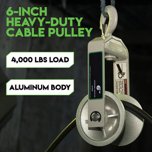 เครื่องมือทำสวนแบบมือโยก สำหรับงานหนัก สายเคเบิลเหล็ก รอกดึงสายไฟแบบใช้มือ รับน้ำหนักได้มาก ทนทาน สำหรับงานติดตั้งสายไฟขนาดใหญ่ - Product Image 3