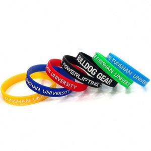 Bracelet en silicone personnalisable pour équipe, avec lettrage DIY, pour activités de groupe et publicité - Product Image 1