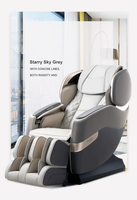 Fauteuil de massage haut de gamme 4D avec pétrissage et tapotement, têtes en silicone de qualité médicale, bras en acier de qualité automobile, rail super long de 135 cm