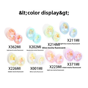 Venta al por mayor del fabricante: Nuevos accesorios de ropa ovalados, fluorescentes, coloridos, súper brillantes y de moda. - Product Image 2