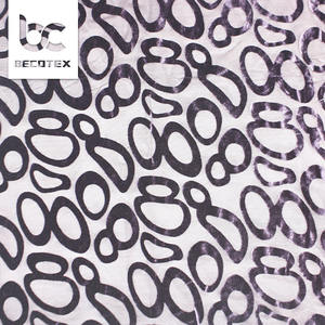 गर्म बिकने वाले बैंगनी पारदर्शी सुपर स्ट्रेच महिलाओं के कपड़े और ड्रेस बर्नआउट मखमली कपड़े - Product Image 2