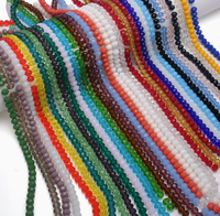 Manik-manik Kaca Facet Grosir 100 Warna Bening 12mm Multi Warna Manik Rondelle Manik Kristal untuk Pembuatan Perhiasan Tas Kristal