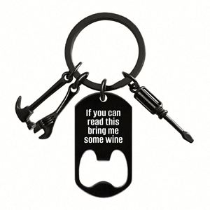 Porte-clés décapsuleur étanche en acier titane personnalisé style squelette, impression typographique Halloween, cadeau promotionnel avec logo personnalisé - Product Image 2