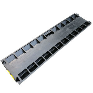 ヘビーデューティ屋外2チャンネルホースブリッジケーブルプロテクターPVCラバーロードケーブルトレイローランプ保護ランプカバー付き - Product Image 4