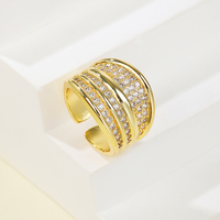 Hengdian New Design 18 Karat vergoldete Mode Ringe Frauen Classic Style Zirkon Schmuck Party Geschenk Beste Gold Fingerringe Pakistan