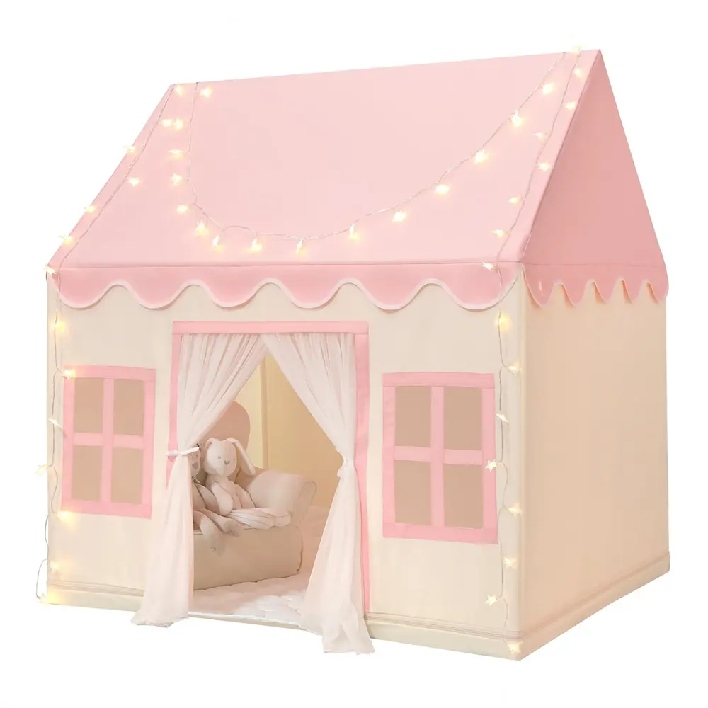 Venda quente Casa de jogos para crianças grande espaço cinza rosa tenda Playhouse para presentes
