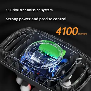 Set de Pistola de Masaje de <span class=keywords><strong>18</strong></span> Cabezales, Pistola de Masaje Portátil de Tejido Profundo con 9 Modos y 9 Intensidades, Masajeador para Piernas, Cintura, Cuello, Espalda - Product Image 6