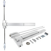 Dispositif de sortie vertical en acier inoxydable 304 peint ignifuge, 650 mm/800 mm/1000 mm, personnalisé pour porte à double battant