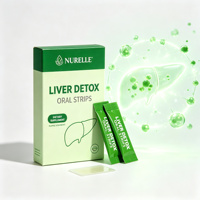 Bandes buccales détoxifiantes pour le foie, film à dissolution rapide, soutien antioxydant pour la santé hépatique et le métabolisme, format voyage, 20 bandes