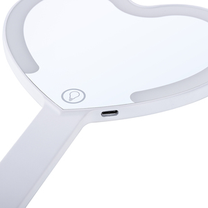 Customized LED Compact Makeup <strong>Mirror</strong> with Heart-shaped Handheld Design, Featuring a <strong>Lightweight</strong> Pocket Sized LED Makeup <strong>Mirror</strong> - Product Image 3