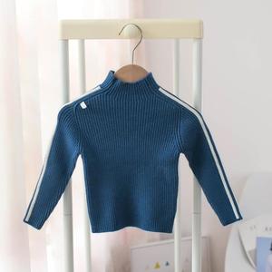 Suéter KS7076 a Rayas con Mangas Largas para Niños de 1 a 5 Años, Suéter de Cuello Alto para Niños - Product Image 3
