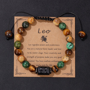 Cuentas <span class=keywords><strong>de</strong></span> piedra real, piedras preciosas, 12 signos del zodiaco, pulsera para mujeres y hombres, pulsera <span class=keywords><strong>de</strong></span> cristal <span class=keywords><strong>de</strong></span> ojo <span class=keywords><strong>de</strong></span> tigre <span class=keywords><strong>de</strong></span> 8mm, joyería <span class=keywords><strong>de</strong></span> piedra natural curativa - Product Image 4