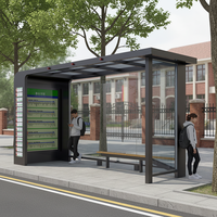 Aubaine innovante : Arrêt de bus avec panneau d'affichage de l'itinéraire et écran publicitaire intégrés aux cadres