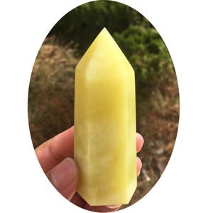 Cheap <strong>Price</strong> Natural Crystal Healing <strong>Stone</strong> Point Lemon <strong>Jade</strong> Tower Green <strong>Jade</strong> Point for Decoration - Product Image 2