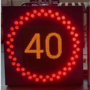 Panneaux de signalisation routière LED 18 pouces, impression numérique, alerte visuelle, panneau composite aluminium-plastique, affichage de la limite de vitesse sur autoroute - Product Image 4